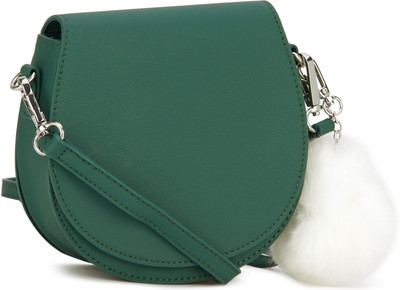 

Forever 21 Women Casual Green PU Sling Bag