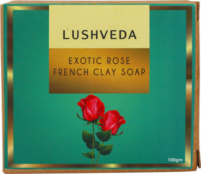 

Lushveda Exotic Rose French Clay Soap(100 g)