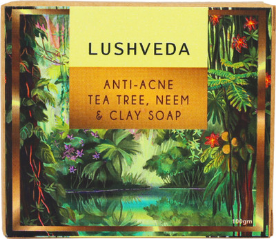 

Lushveda Anti-acne Tea Tree, Neem & Clay Soap(100 g)
