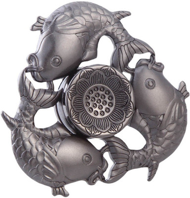 

Emob 3 Vintage Design Grey Fish Heavy Metal Fidget Hand Spinner Toy-Grey(Grey)