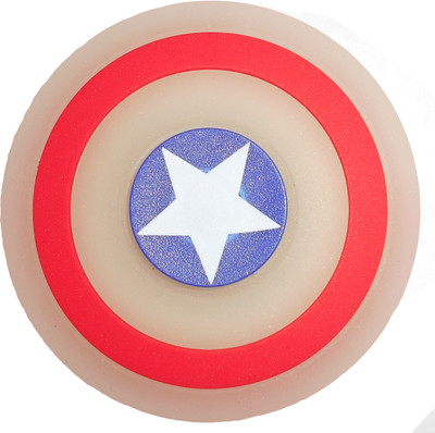 

Emob Super Hero shield Night Glow Redium Fidget Hand Spinner Toy With Rubber Coated body(Multicolor)