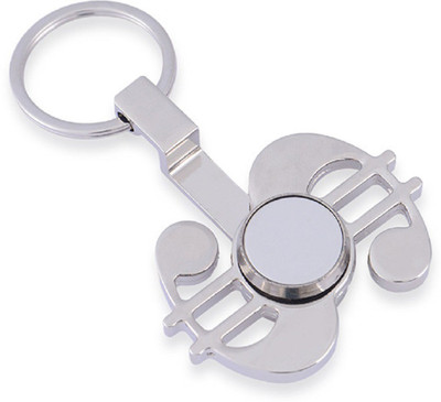 

Emob Dollar Shining Chrome Pendent Fidget Keychain Hand Toy with Full Stainless Steel Body(Silver)