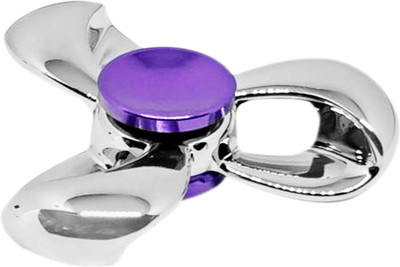 

Emob Shining 3 Leaves Twist Knot Metal Fidget hand Spinner Toy(Silver)