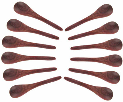 

xeekart Handicarft Wooden Serving Spoons Set of 12 Wooden Wooden Spoon Set(Pack of 12)