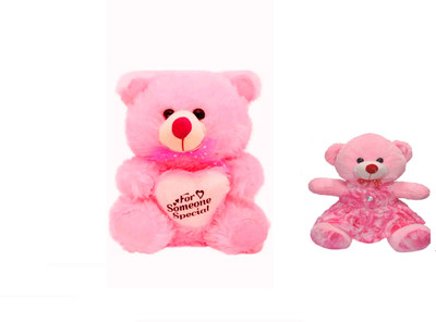 

Ktkashish Toys Pink Soft Teddy bear 70 Cm & Pick Cute Doll 30 Cm Combo Offer . - 11 cm(Pink)