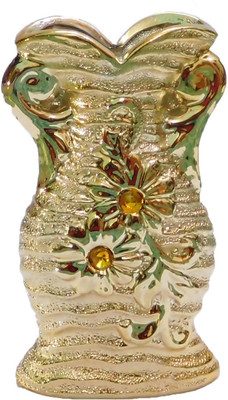 

Reddish Ceramic Vase(6 inch, Gold)
