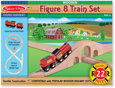 Melissa & Doug Figure 8 Train Set(Multicolor)