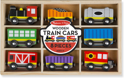 

Melissa & Doug Wooden Train Cars(Multicolor)
