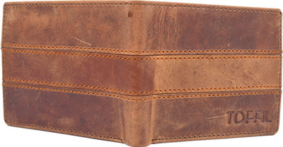 

TOFFIL Men Brown, Tan Genuine Leather Wallet(3 Card Slots)