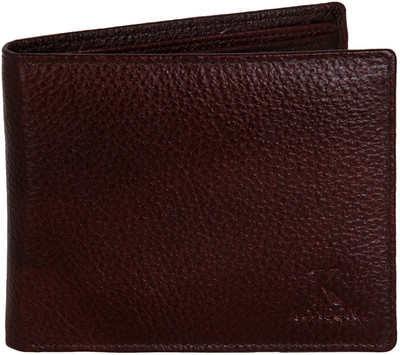 

K London Men Casual, Formal Brown Genuine Leather, Fabric Wallet(3 Card Slots)