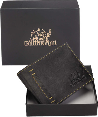 

Bull Kraft Men Brown Genuine Leather Wallet(3 Card Slots), Dark grey