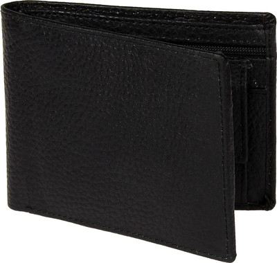 

LOVBIRD Men Black Genuine Leather Wallet(5 Card Slots), Black05