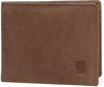 

U+N Men Brown Genuine Leather Wallet(6 Card Slots)