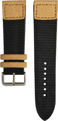 

Flux FX-STRP-1038A 24 mm Leather Watch Strap(Black, Cream)