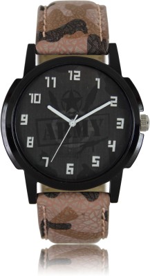Shivam Retail SR-003 Stylish And Attractive Army Look Leather Watch  - For Men   Watches  (Shivam Retail)