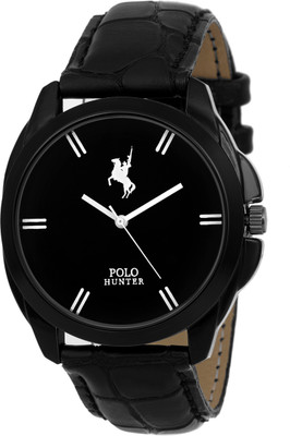 

POLO HUNTER Bold Black And White Elegant Watch - For Men