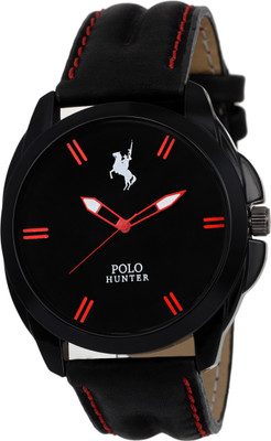 

POLO HUNTER Bold Red And Black Elegant Watch - For Men