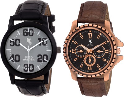 POLO HUNTER 4126 Set Of Two Grey And Copper Watch  - For Men   Watches  (Polo Hunter)