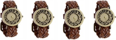 COSMIC SET OF 4 Classic Vintage Hollow Leather PARTY WEAR Watch  - For Women   Watches  (COSMIC)