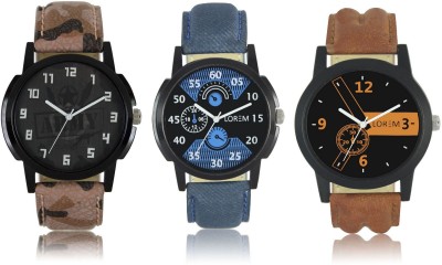Shivam Retail LR01-02-03 New Latest Collection Leather Strap Men Watch  - For Boys   Watches  (Shivam Retail)
