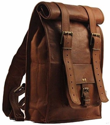 

iHandikart Handmade Leather Bag | Backpack | Luggage Bag | 16.5"(Rolled) x 14"(Lenth) x 24"(Open) x 4"(Width) 20 L Backpack(Brown)