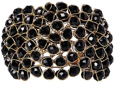 RENAISSANCE TRADERS Metal Crystal Rhodium Charm Bracelet