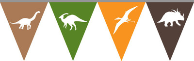 

PARTY PROPZ PENNANT BANNER PACK OF 1/DINOSAUR BIRTHDAY PARTY DECORATION/BIRTHDAY PARTY SUPPLIES/DINOSAUR PARTY ACCESSORIES Pennant Banner(8 ft, Pack of 1)