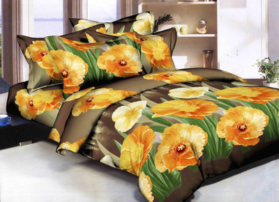 

Astra Polycotton Double King 3D Printed Bedsheet(Pack of 1, Brown, Yellow)
