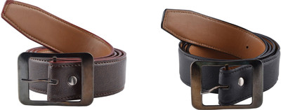 

Peacock Mundkar Boys Black, Brown Synthetic, Artificial Leather Belt