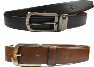 

Imex International Men Casual Black, Brown Genuine Leather Reversible Belt