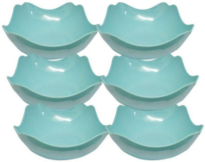 

Megalite green melamine bowl set piece (Green) Melamine Bowl Set(Green, Pack of 6)