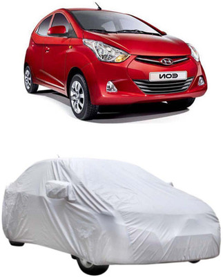 VSQUaRe Car Cover For Hyundai Eon (Without Mirror Pockets)(Silver, For 2015 Models)
