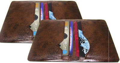 

poland 4 Card Holder(Set of 2, Brown)