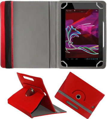 Fastway Book Cover for Penta Bsnl 83Aaq1 Dual Sim(8 Inch, 8Gb, )(Red, Cases with Holder)