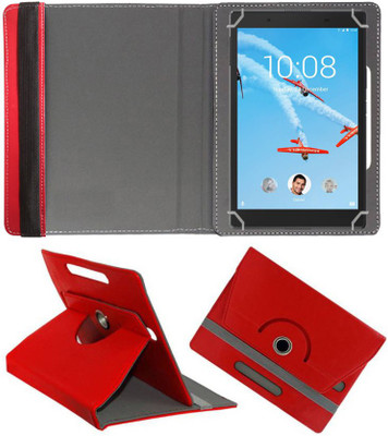 Fastway Book Cover for Lenovo Tab 4 Plus 8 inch Designer Rotating Case(Red, Cases with Holder, Pack of: 1)