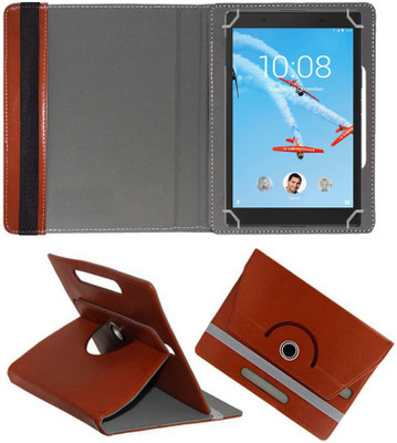 Fastway Book Cover for Lenovo Tab 4 8 inch Designer Rotating Case(Brown, Cases with Holder, Pack of: 1)