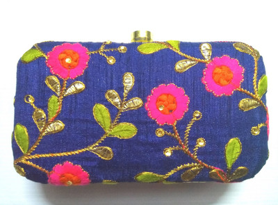

fashiondiscovery Party Blue, Multicolor Clutch
