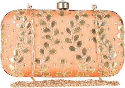 

Ambbi Collections Party Orange Clutch