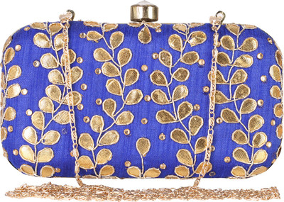 

Ambbi Collections Party Blue Clutch
