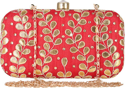 

Ambbi Collections Party Red Clutch