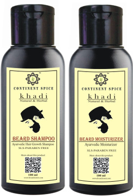 

Continent Spice KHADI BEARD SHAMPOO & MOISTURIZER-CS682005(Set of 2)
