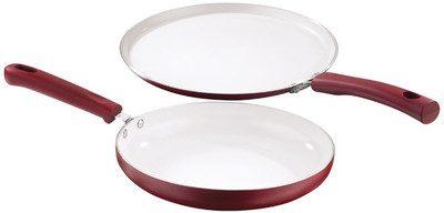

Vinod Combo set of 2 Induction Bottom Cookware Set(Ceramic, 2 - Piece), Red