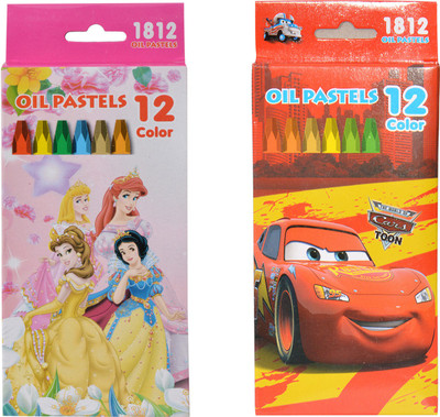 

SN toy zone Kids Cartoon Oil Pastels(Pack of 12 Crayons)(Pack of 2 Boxes)(Set of 2, Mixcolor)