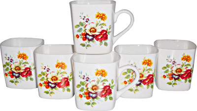 

Reddish Bone China(White, Pack of 6)