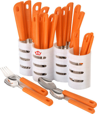 

BM Kitchenware 24 Pieces ( Sold by Pocket Pay ) Multicolor Plastic, Steel Cutlery Set(Pack of 1)