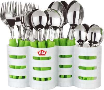 

BM Kitchenware 24 Pieces (Sold by Pocket Pay) Plastic, Stainless Steel Cutlery Set(Pack of 1)