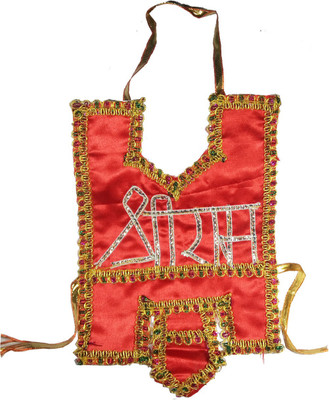 

CraftEra Golden Red Multicolor Hanuman Chola, Hanuman Vastra, Hanuman Dress Deity Ornament(Hanuman)