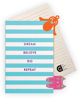

COI A5 Diary(Cobalt blue dream believe do repeat undated memo diary / organizer with velvet touch and book marks., cobalt blue)
