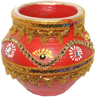 Sarvsiddhi Terracotta Table Diya(Height: 13 inch)