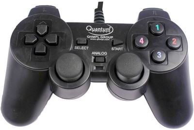 QUANTUM 2 Way Vibration PC USB Controller Gamepad(Black, For PC)